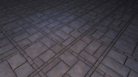 Handpaint Stones Floor Texture