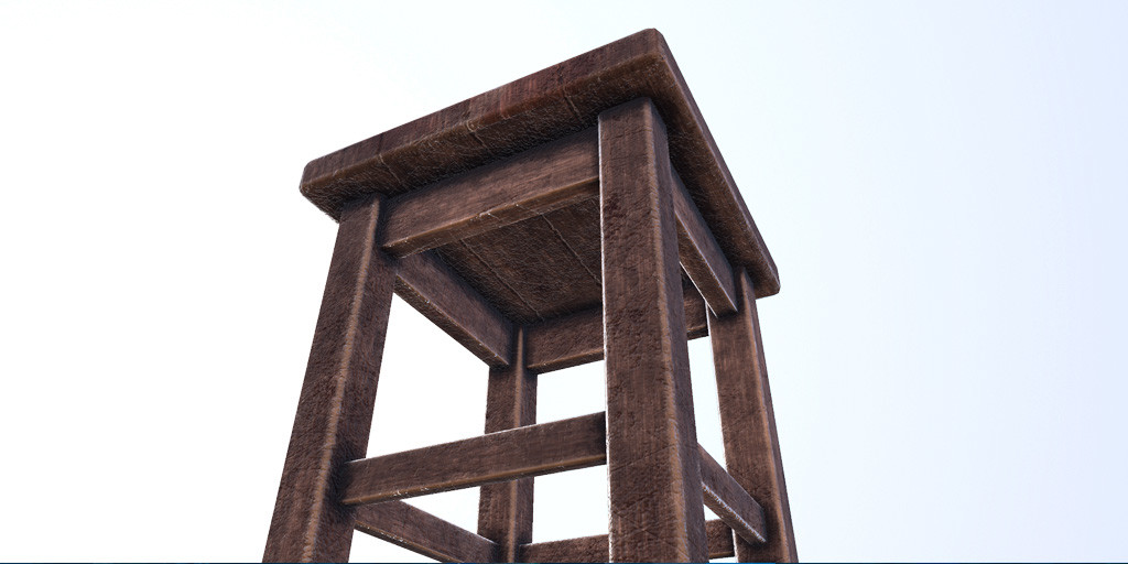 ArtStation - Old bloody stool Low-poly 3D model | Resources
