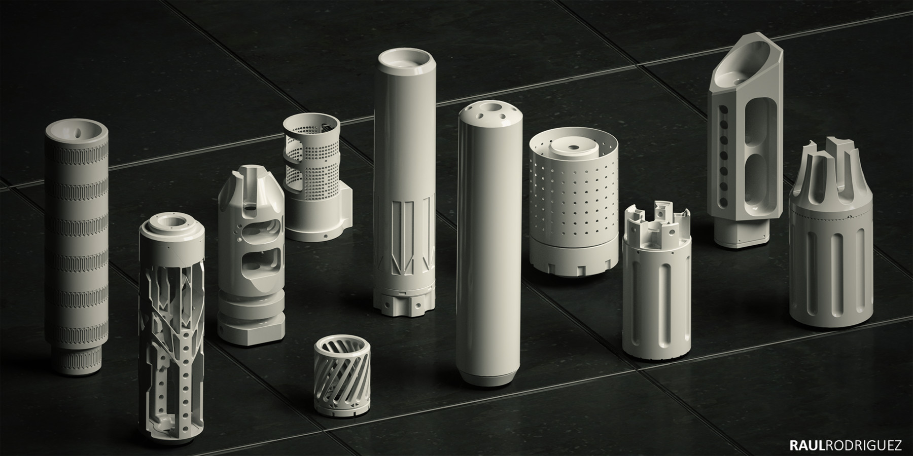 ArtStation Gun Muzzle Attachments Resources