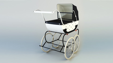 Pram retro 3D model