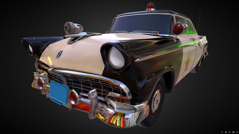 Vintage Police Car - PBR