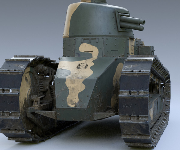 ArtStation - WW1 Renault FT-17 3D Model Tank with Substance Painter ...