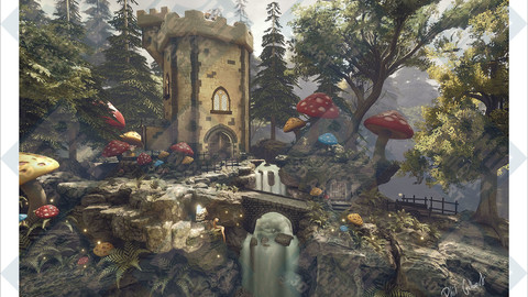 Mushroom Tower PNG Format