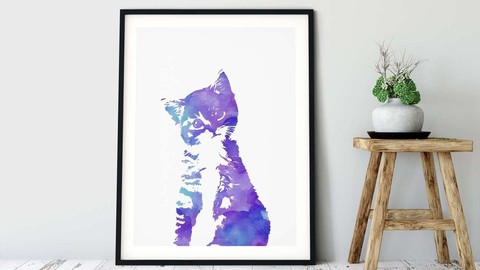 Cat Kitten Print, Nursery Wall Art, Baby Animal Prints for Nursery, Printable Art, Digital Download, Pet Animal