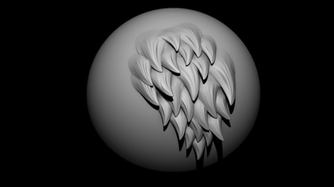 Fur Multi VDM brush for ZBrush