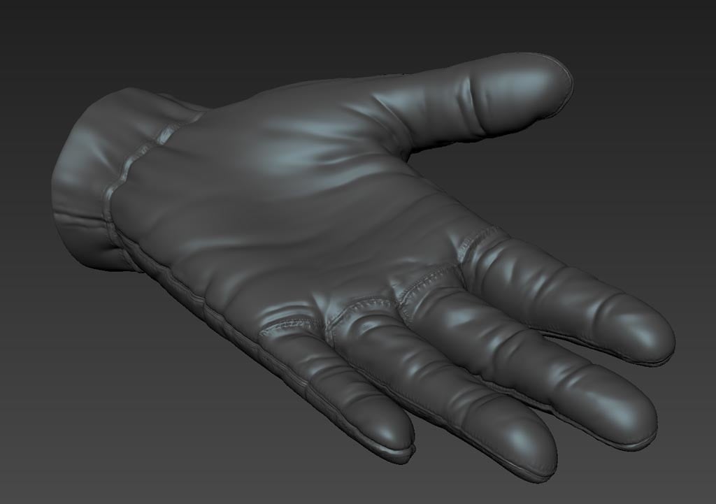 ArtStation - Fingerless leather glove