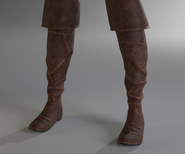 ArtStation - Female Pirate Boots | Game Assets