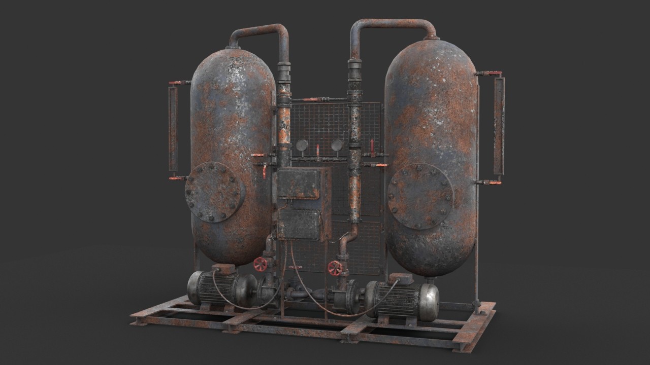 ArtStation - Rusted machinery device | Game Assets