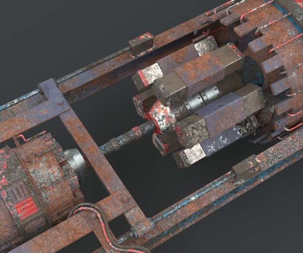 ArtStation - Rusted machinery device | Game Assets