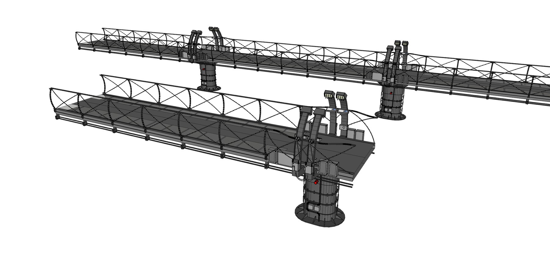 Fi bridge. Sci Fi мост. Bridge in Sketchup.