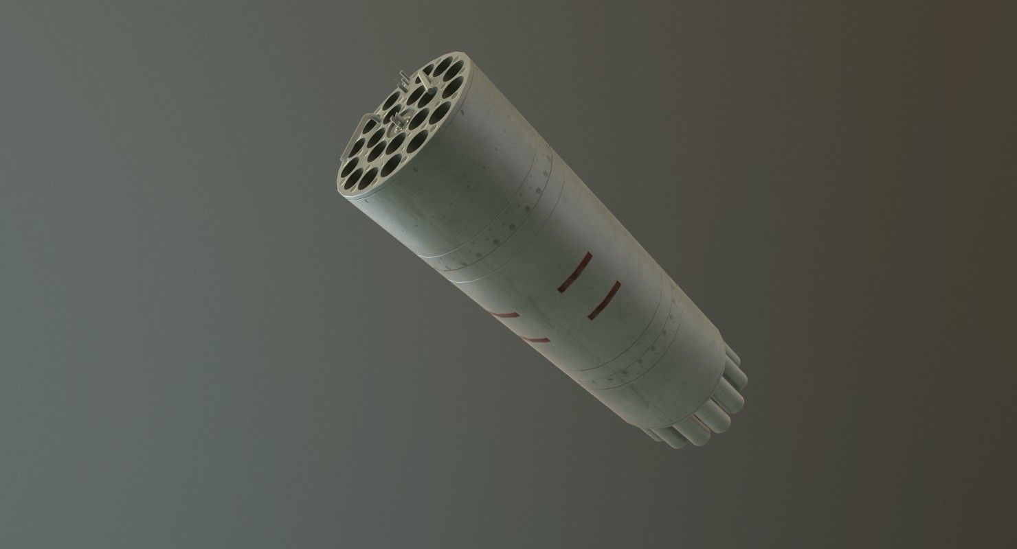 Realistic 3d model of Rocket Launcher B-8V20A File formats: 3ds Max 2015 (V...