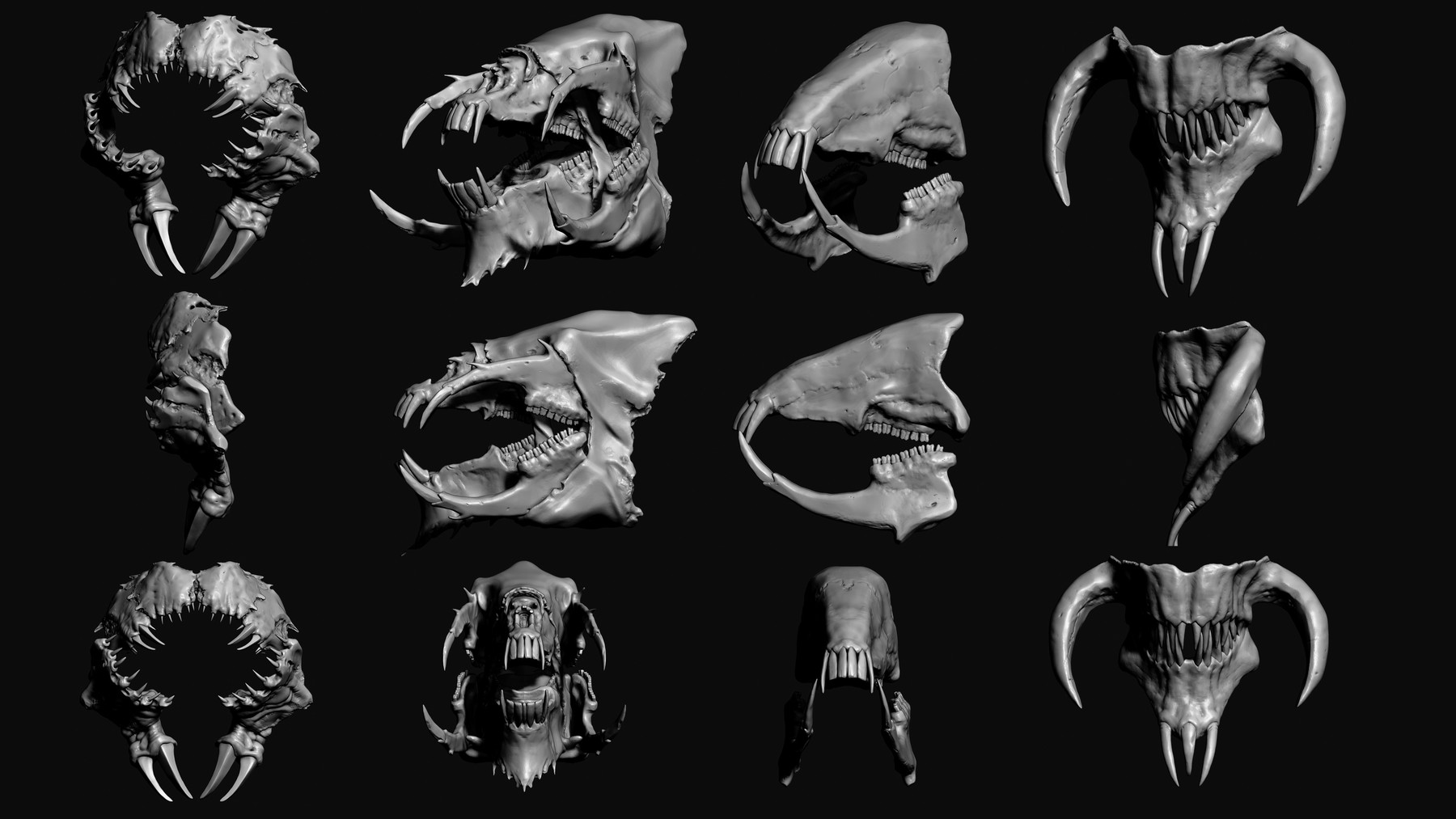 JAWS - 33 Monster Mouths 'n Skulls & IMM Brush Pack