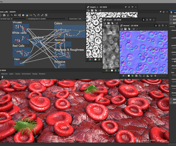 ArtStation - Blood Cells Material | Game Assets