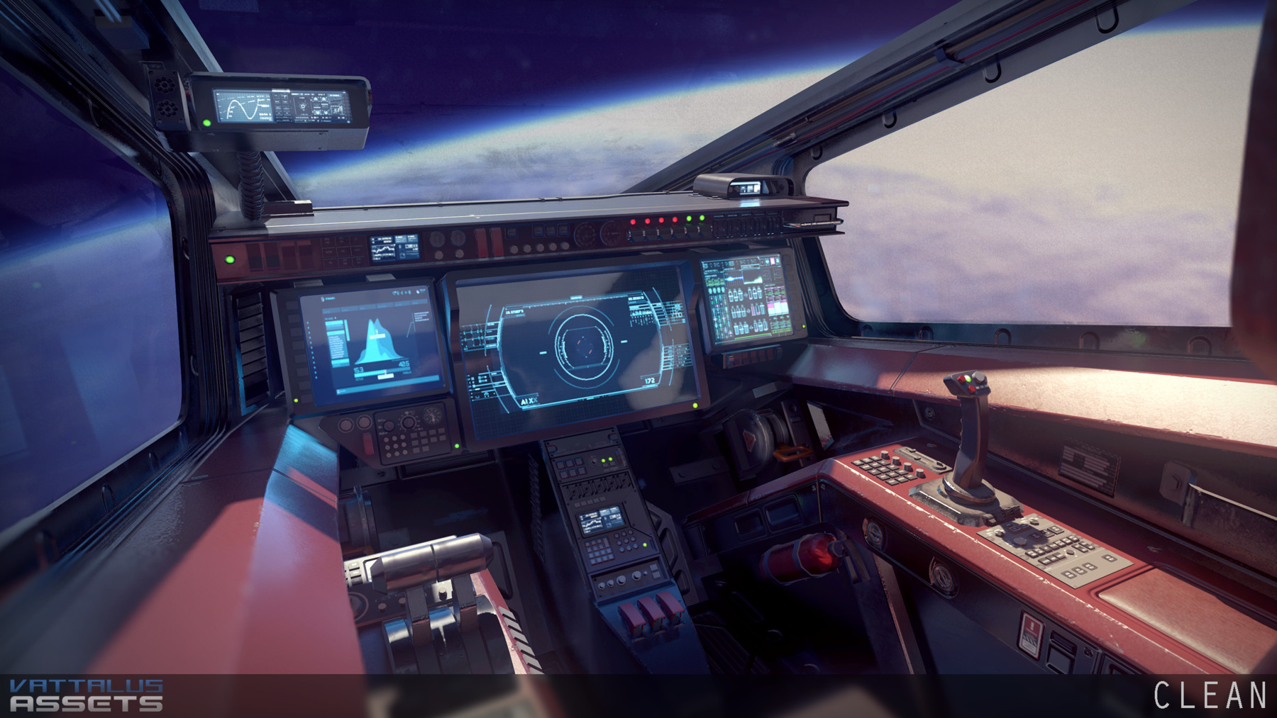 Artstation Sci Fi Fighter Cockpit 5 Game Assets