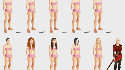 4 Customizable Female Avatars