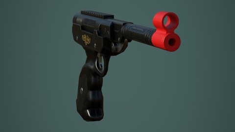 Super Condor gun - Low poly