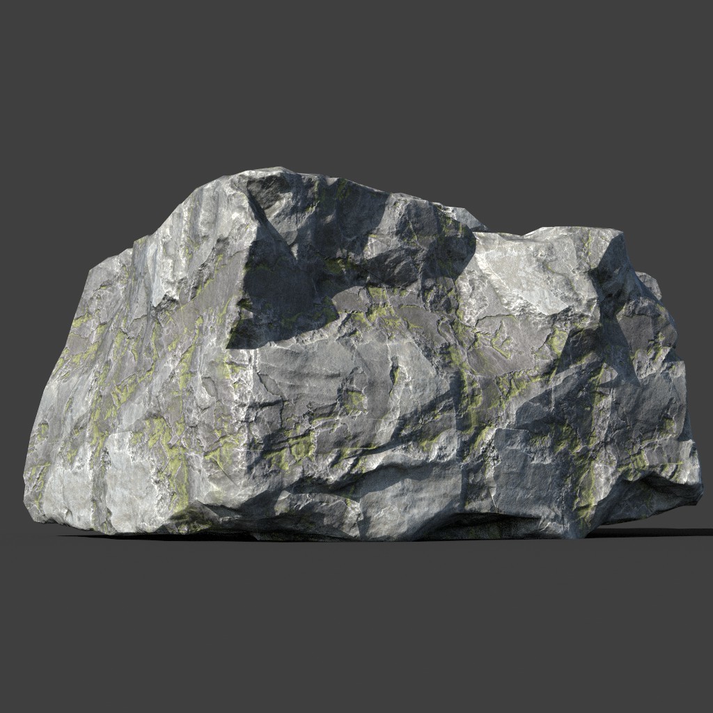 ArtStation - Low poly Blocky Rock Mossy Pack | Game Assets