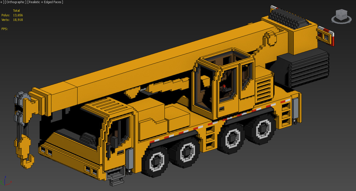 ArtStation - Voxel Crane Truck | Resources