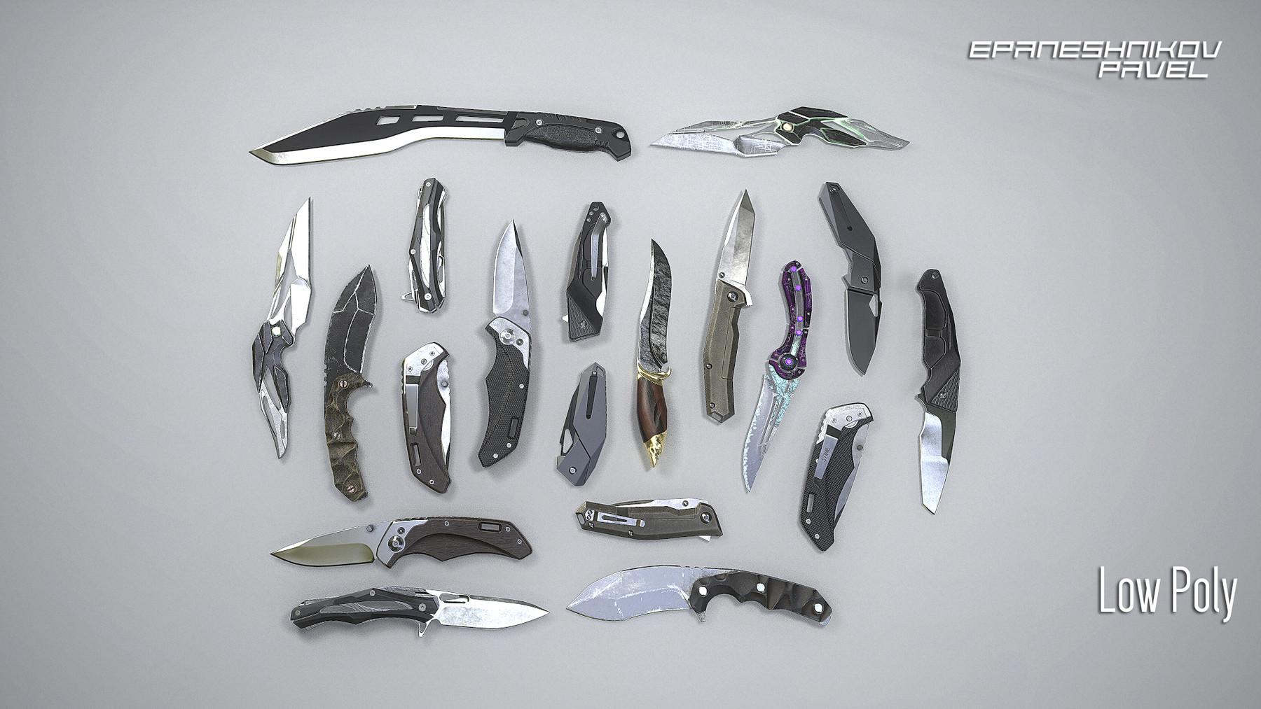 ArtStation Knife_pack_10 Game Assets