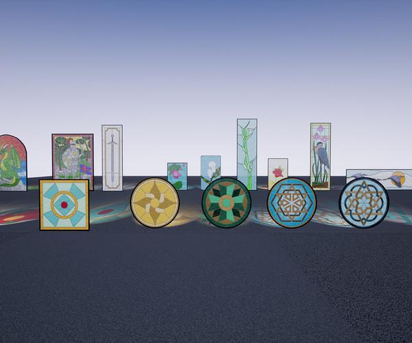 ArtStation [UE4/UE5] Stained Glass Pack Game Assets