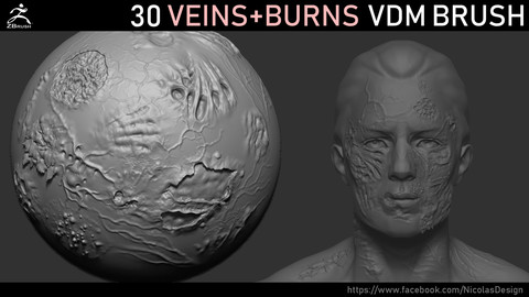 Zbrush - Veins and Burns VDM Brush