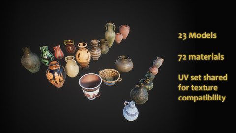 Vases, Jars, Pitchers, Amphoras - PACK