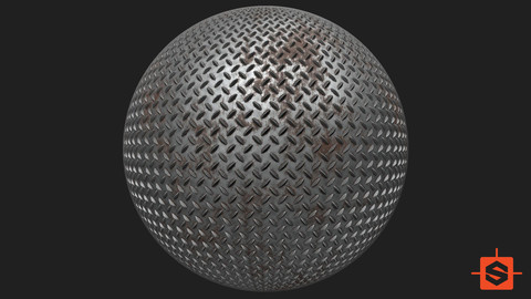 PBR Metal Floor Rusted Texture