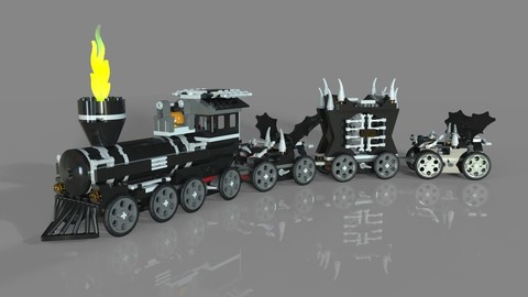 Lego train monster