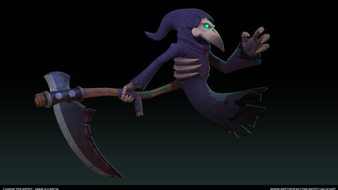 Stylized Reaper Game Mesh