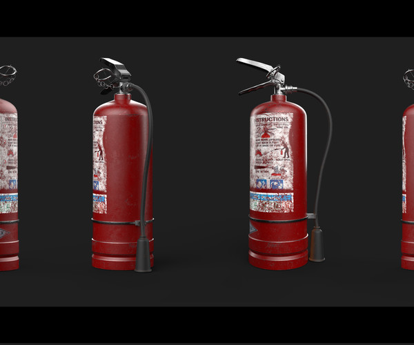 Artstation - Fire Extinguisher (low-poly) 