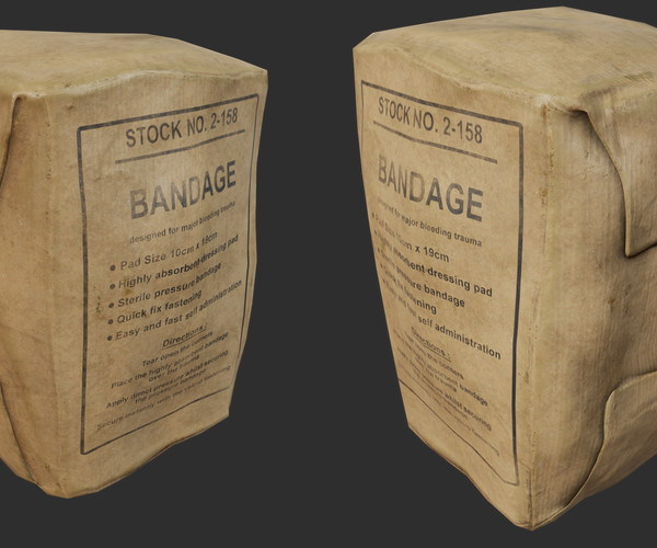 ArtStation Field Bandage PBR Resources