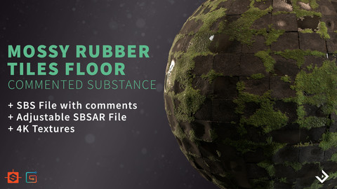Mossy Rubber Tiles | Commented Substance