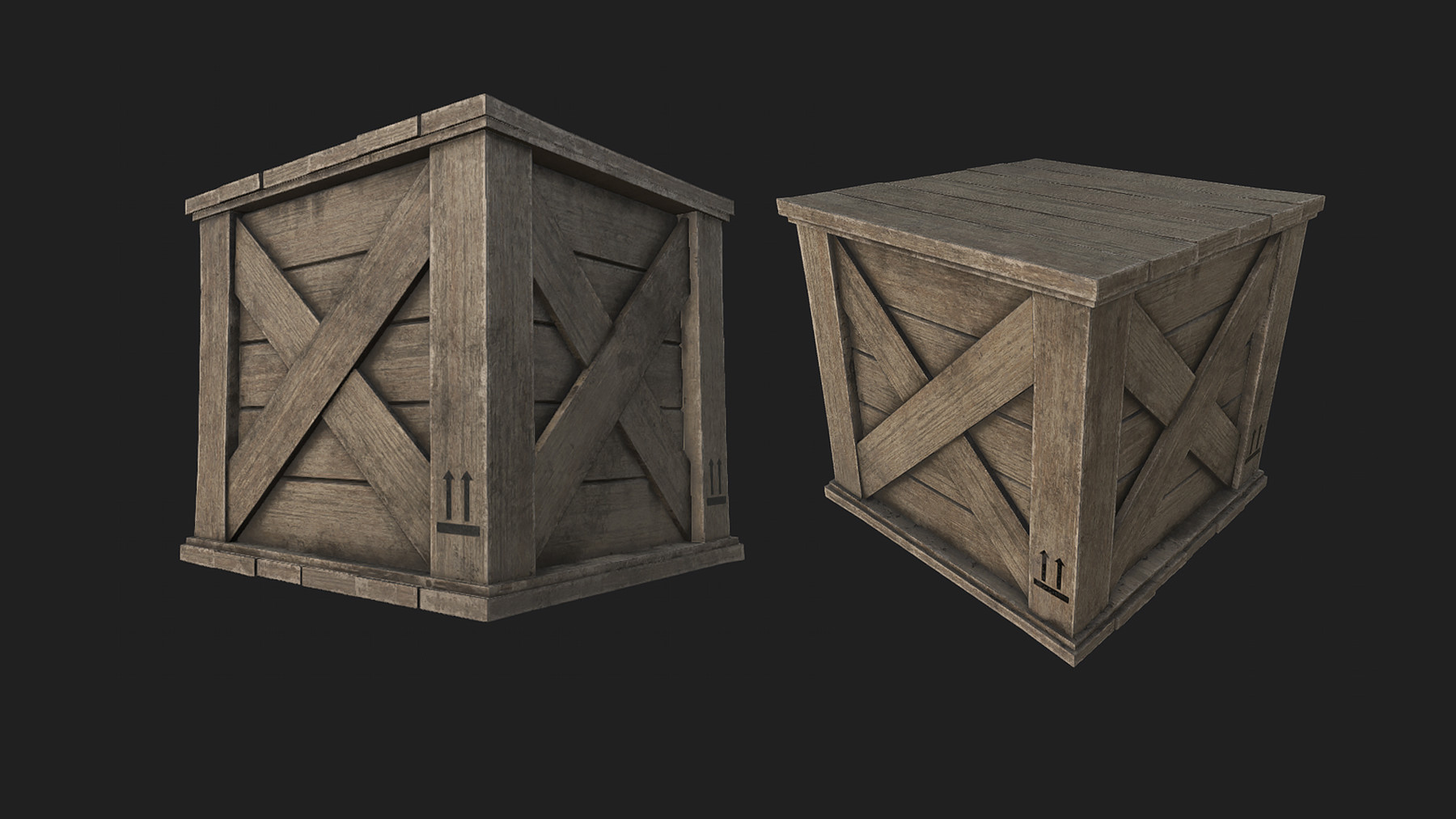 ArtStation Wooden Crates PBR Game Assets