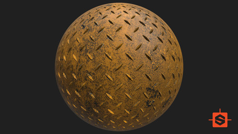 PBR Painted Metal Floor Dirty Texture