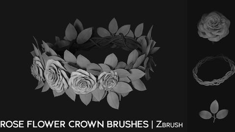 Zbrush - ROSE FLOWER CROWN BRUSHES