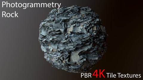 Photogrammetry Rock PBR 4k Tile Texture
