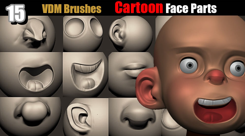 zbrush cartoon mouth