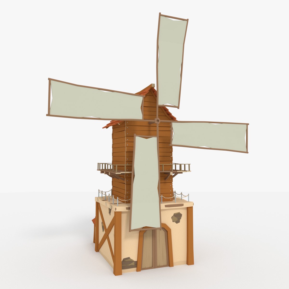 ArtStation - WindMill LowPoly | Game Assets