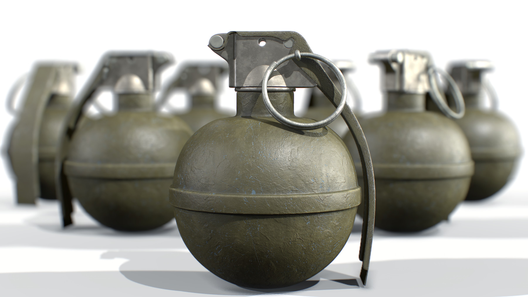 ArtStation American hand grenade frag M67 Game Assets