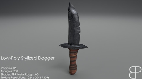 Low-Poly Stylized Dagger