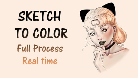 Sketch to Color Illustration Process