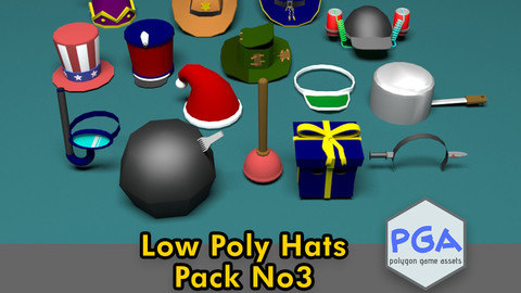 Low Poly Hats No3