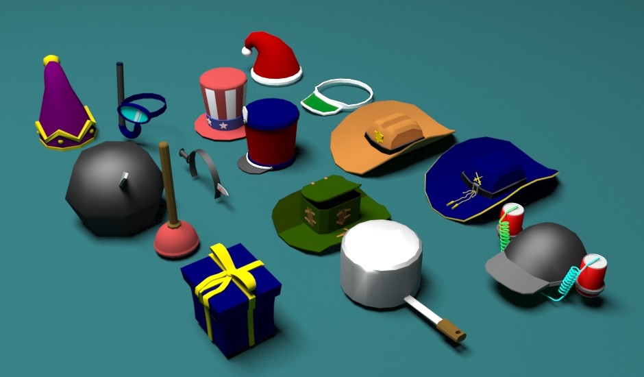 ArtStation - Louis Vuitton Cylinder Hat Low-poly