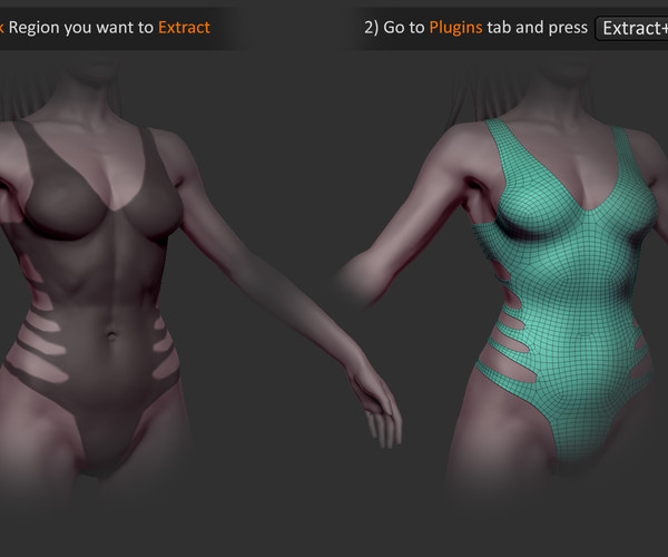 80 lvls zbrush extract