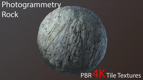 Photogrammetry Rock_4 tiled PBR textures.