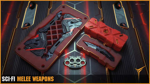 Sci - Fi Melee weapon set