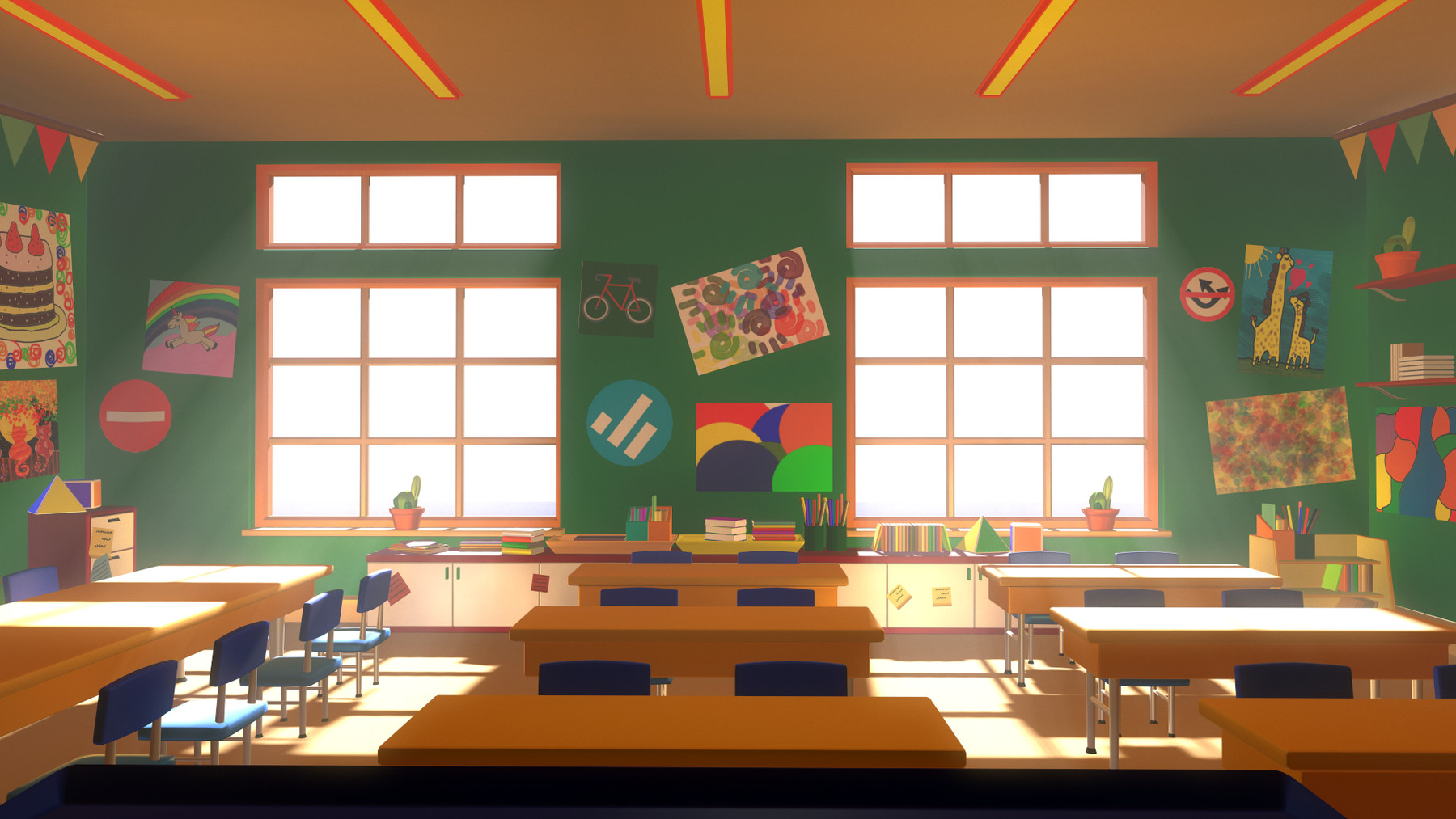 ArtStation - Asset - Cartoons - Background - Classroom ...