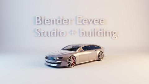 Blender Eevee studio and building