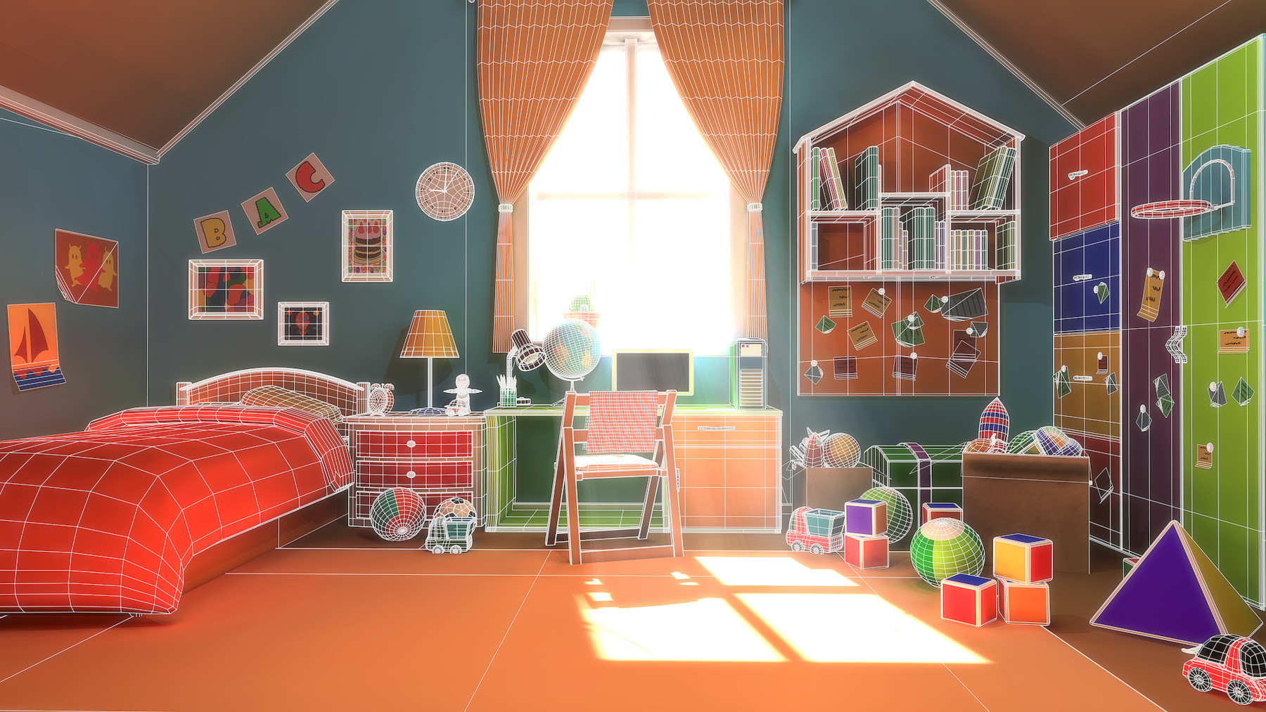 ArtStation - Asset - Cartoons - Bedroom- 02 3D model | Resources