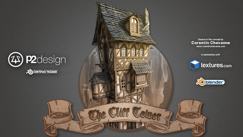The Cliff Tower - Fantasy House creation course in Blender 3D